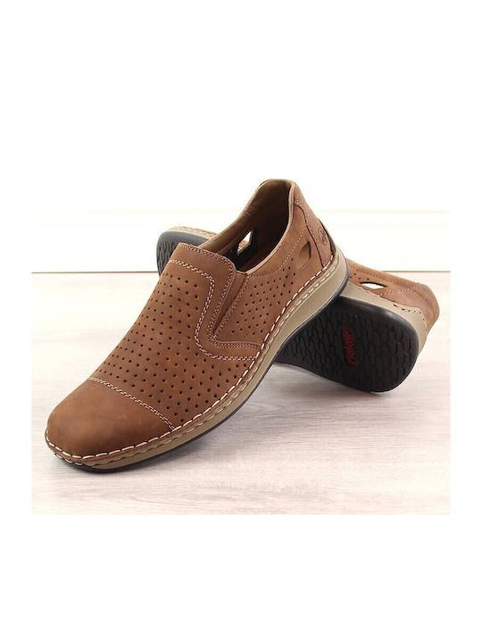 Leder Herren Slip-Ons Braun