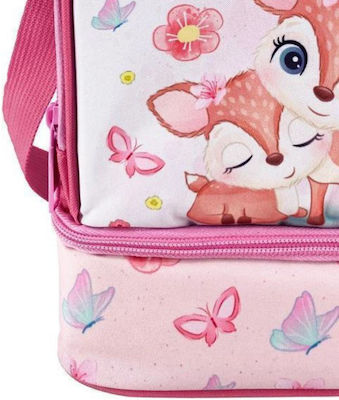 Must Yummy Isothermal Shoulder Lunch Bag Pink L20 x W12 x H24cm