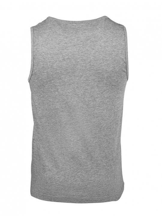 Men's Sleeveless Blouse Grey 100% Cotton