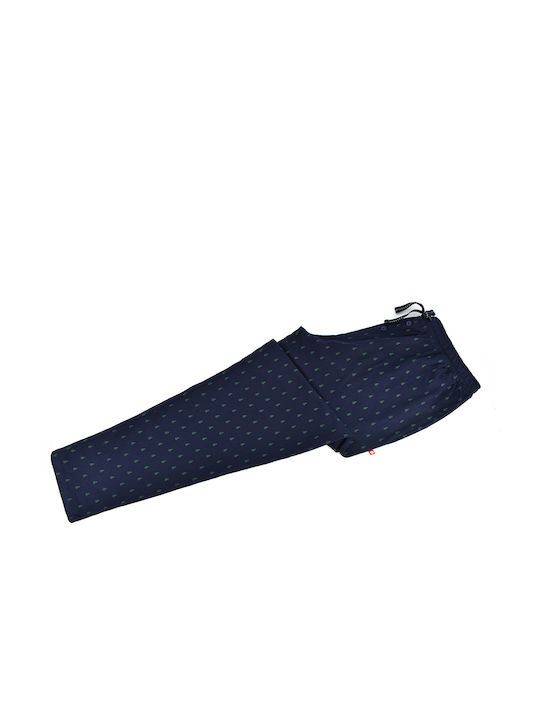 Dodo Men's Winter Cotton Pajama Pants Navy Blue