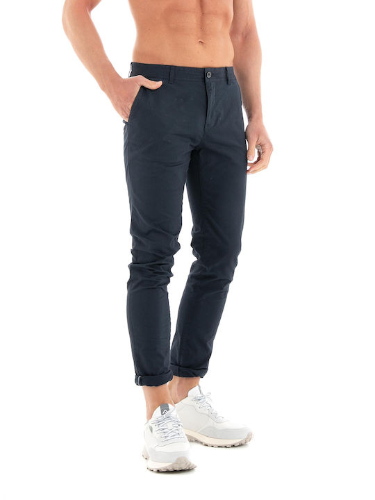 Scotch & Soda Men's Trousers Chino in Super Slim Fit Navy Blue