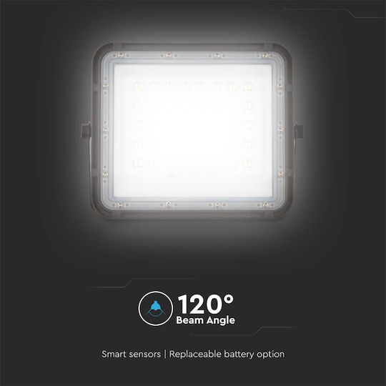 V-TAC Waterproof Solar LED Floodlight 6W Natural White 4000K IP65