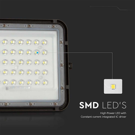 V-TAC Waterproof Solar LED Floodlight 10W Natural White 4000K IP65