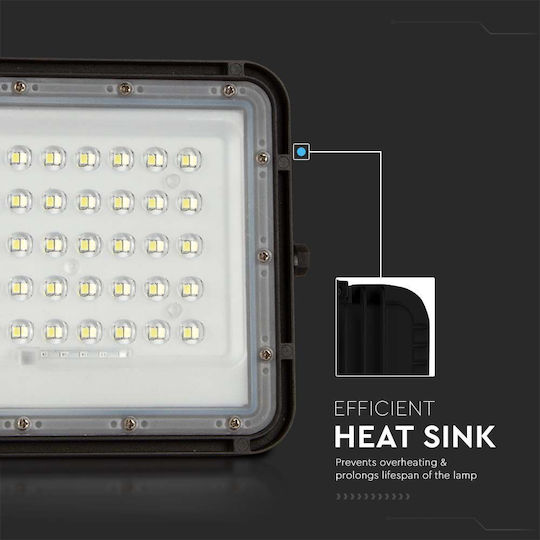 V-TAC Waterproof Solar LED Floodlight 10W Natural White 4000K IP65