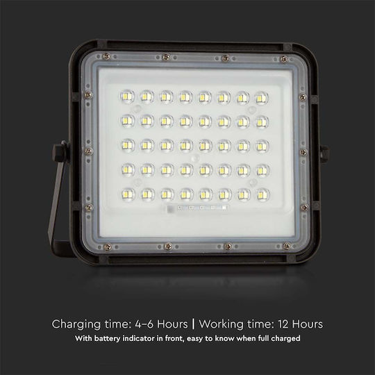 V-TAC Waterproof Solar LED Floodlight 6W Natural White 4000K IP65