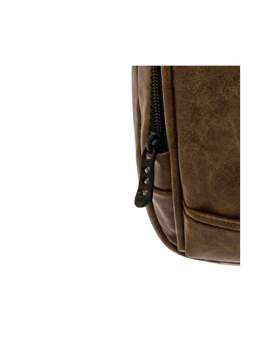 Polo Ανδρική Τσάντα Ώμου / Χιαστί σε Καφέ χρώμα