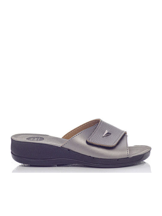 Platforme Dama Anatomici Tip Slip On Argintiu