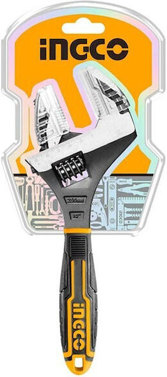 Ingco French Wrench with Adjustable Opening 52mm and Anti-Slip Handle 250mm