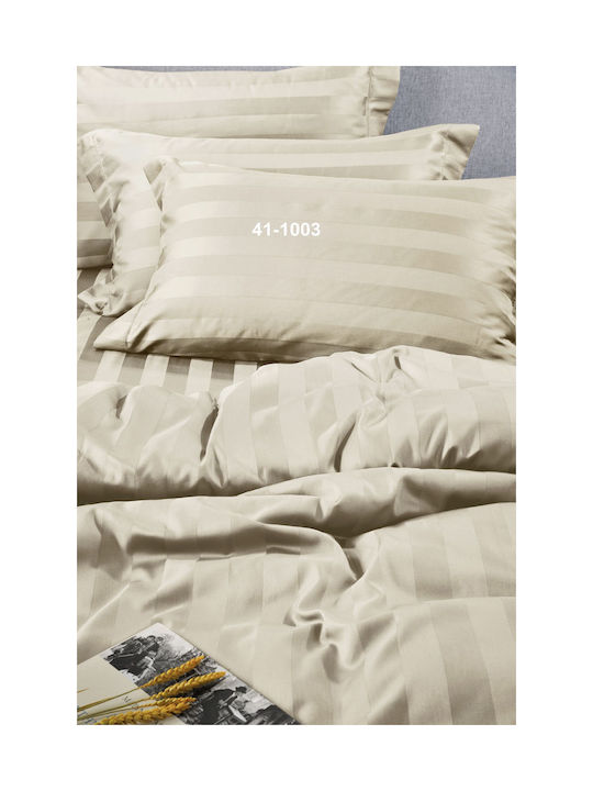 Down Town Home Pillowcase Set with Envelope Cover Ecru 52x75cm.