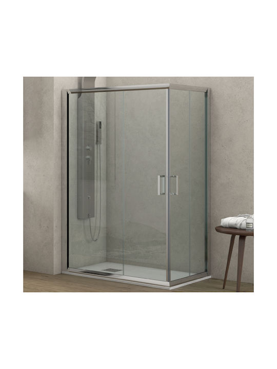 Karag Caraibi 100 Cabin for Shower with Sliding Door 70x100x190cm Clear Glass Chrome