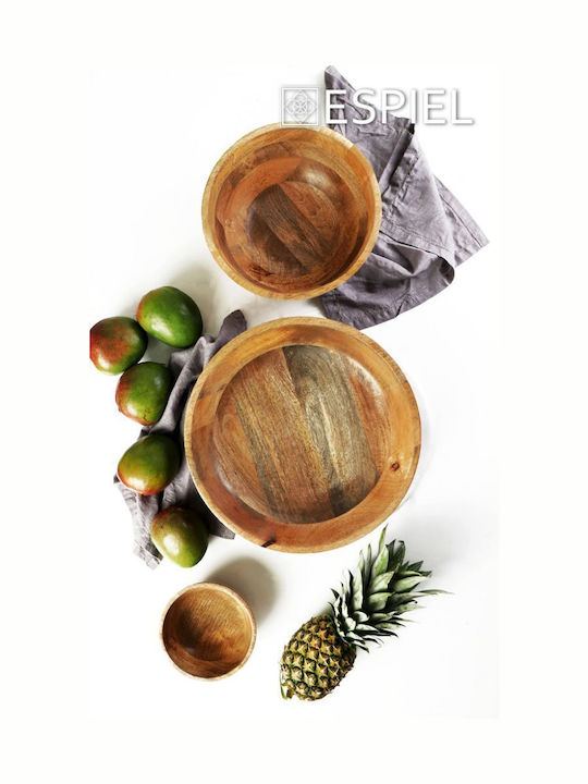 Espiel Mango Decorative Bowl Brown 30.4x30.4x12.7cm
