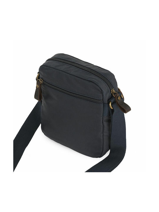 Lois Fabric Shoulder / Crossbody Bag with Zipper, Internal Compartments & Adjustable Strap Blue 18x6x22cm