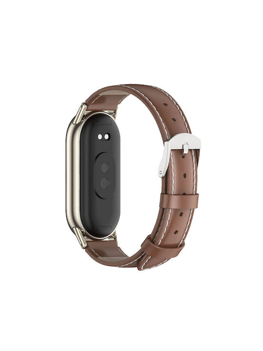 Tech-Protect Leatherfit Λουράκι Δερματίνης Καφέ (Xiaomi Smart Band 8 / 8 NFC)