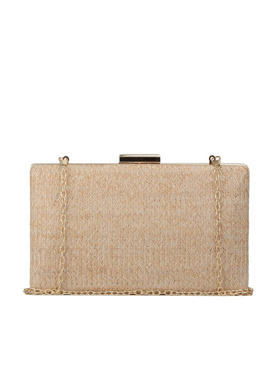 Ψάθινο Γυναικείο Clutch Μπεζ