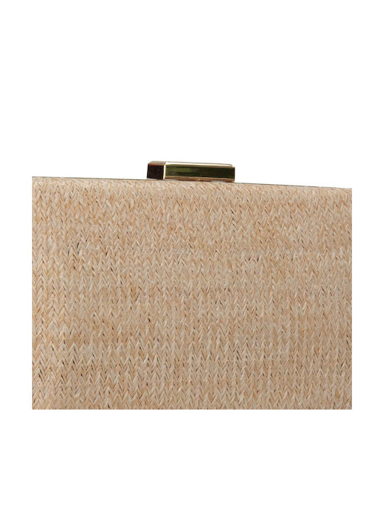 Ψάθινο Γυναικείο Clutch Μπεζ