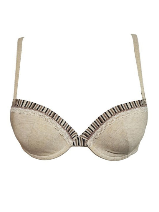 Luna Push Up Bra Underwire Beige