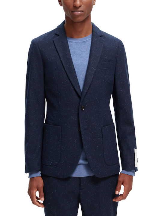 Scotch & Soda Men's Suit Jacket Regular Fit Navy Blue