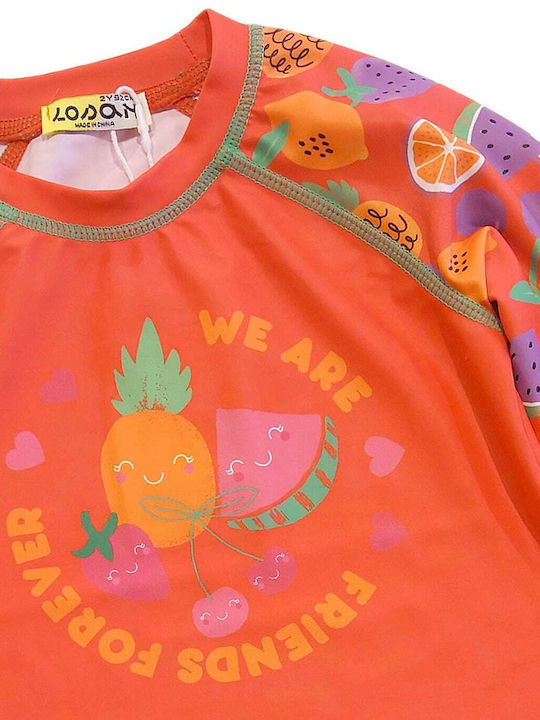 Losan Kinder Badeanzug UV-Schutz (UV) Langarm-Shirt Orange