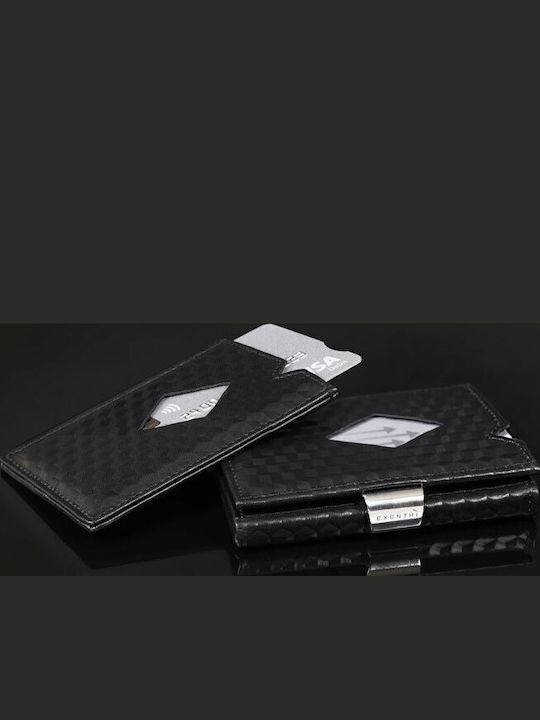 Leather Men's Wallet Cards with RFID Black