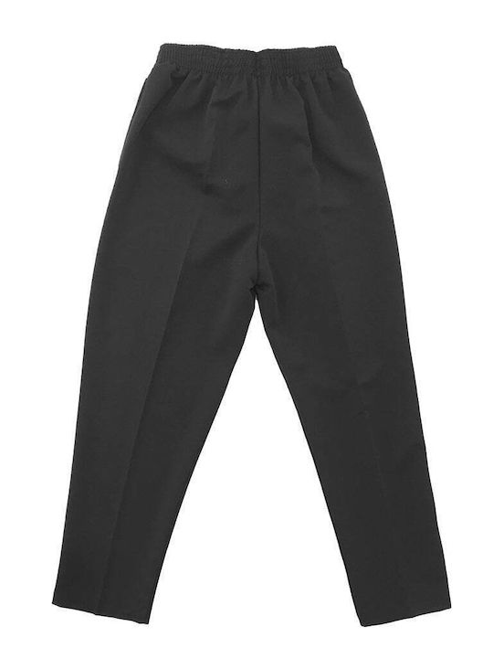 Ustyle Women's Fabric Trousers with Elastic Black