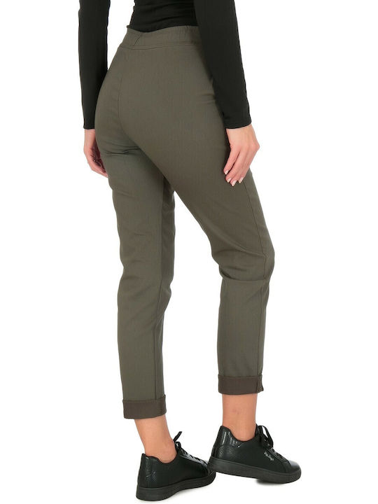 Women's Fabric Trousers Khaki