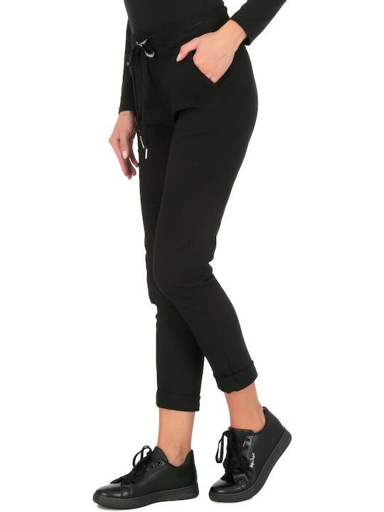 Damen Stoff Hose Schwarz PNT-11826 (BLK)