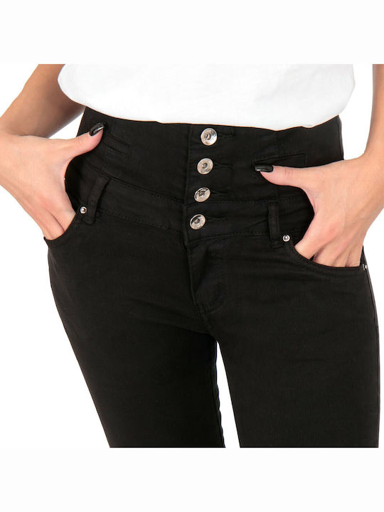 High Waist Women's Jean Trousers Black