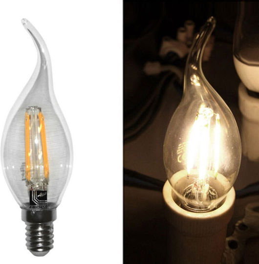 Diolamp LED-Lampe 4W für Fassung E14 und Form C35 Naturweiß 490lm