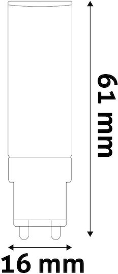 Avide ABG9WW-4.2W Λάμπα LED 4.2W για Ντουί G9 Θερμό Λευκό 450lm
