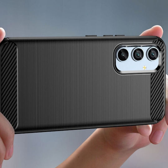 Techsuit Carbon Back Cover Σιλικόνης Μαύρο (Galaxy A34)