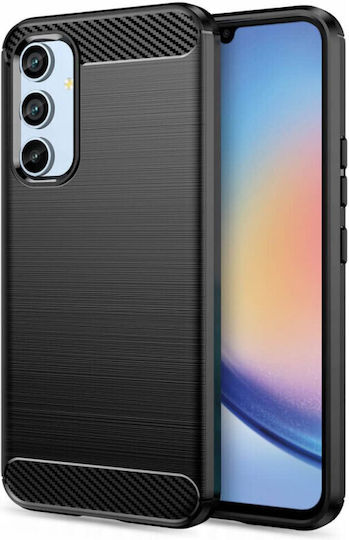 Techsuit Carbon Back Cover Σιλικόνης Μαύρο (Galaxy A34)