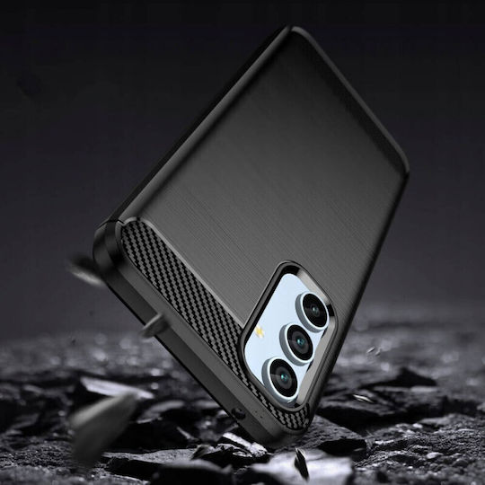 Techsuit Carbon Back Cover Σιλικόνης Μαύρο (Galaxy A34)