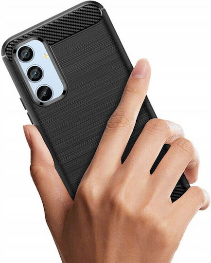 Techsuit Carbon Back Cover Σιλικόνης Μαύρο (Galaxy A34)