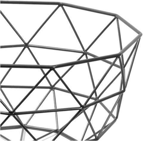 Metallic Dessert Divided Serving Plate with Single Bowl Black 26x26x14cm