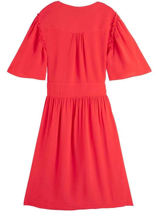 Scotch & Soda Summer Mini Dress Red