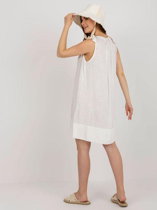 Och Bella Summer Mini Dress Beige