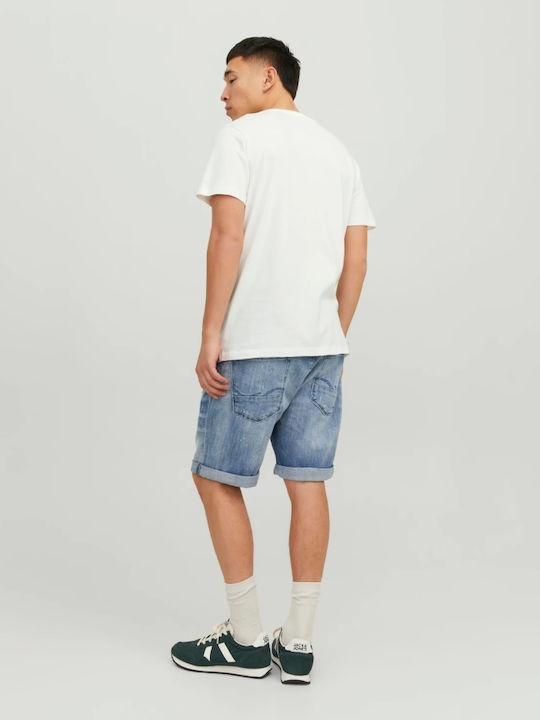 Jack & Jones T-shirt Bărbătesc cu Mânecă Scurtă Alb