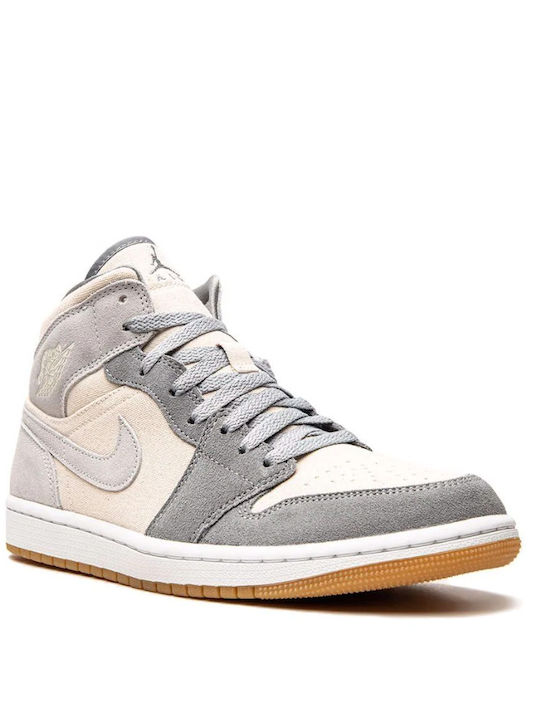 Jordan Air Jordan 1 Mid SE Boots Coconut Milk / Particle Grey / White / Gum Yellow