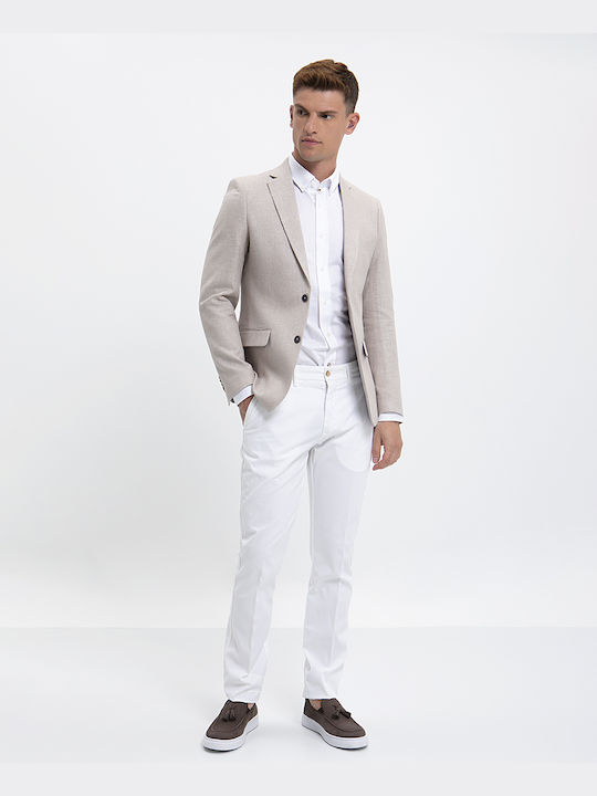 Modern Fit Winfield Beige Suit Jacket