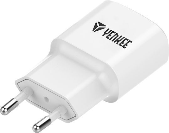 Yenkee Ladegerät ohne Kabel mit USB-C Anschluss 20W Weißs (YAC 2033W)