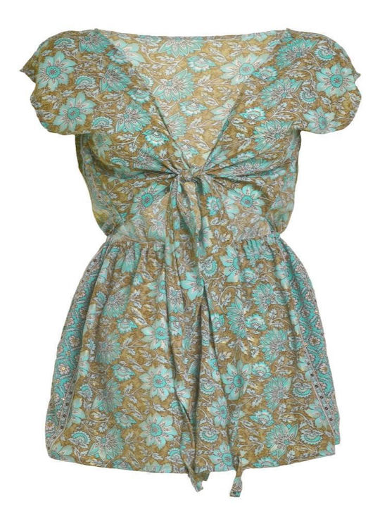 De Damă Mâneca scurta Short întreg Verde