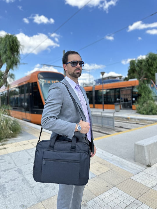 Taygeer 1084 Messenger Τσάντα Laptop Αδιάβροχη 17.3" σε Μαύρο χρώμα