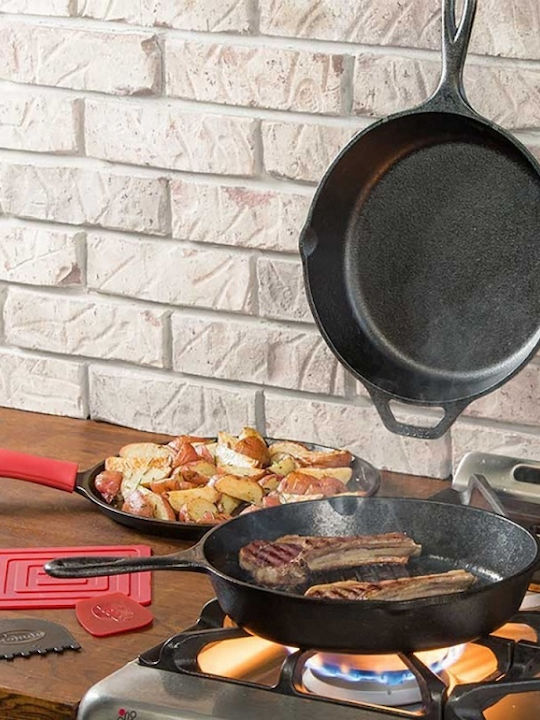 Lodge Essential Cookware Set of Cast Iron with No Coating Black 6pcs