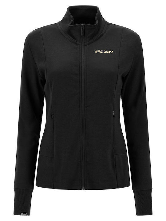 Women's Cardigan with Zipper Black
