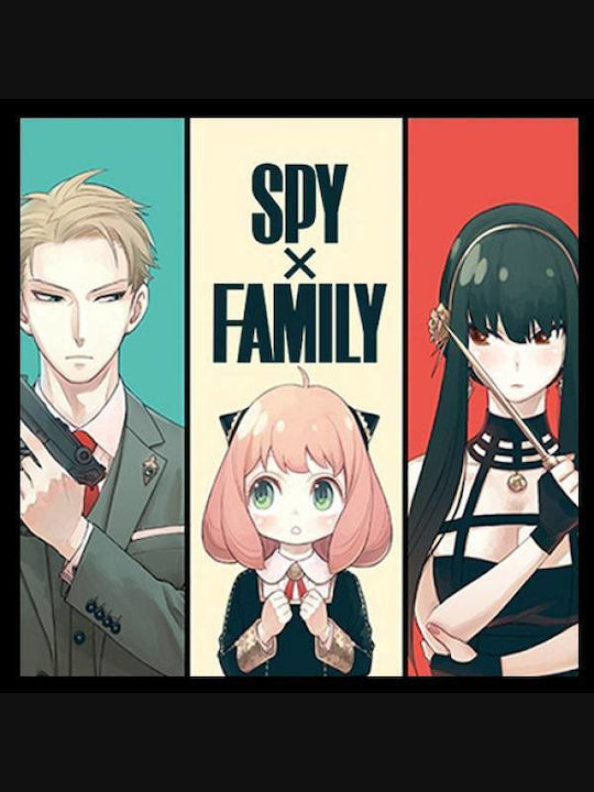 Takeposition Bluză pentru copii Cu mâneci lungi Neagră Anime Spy X Family Trio