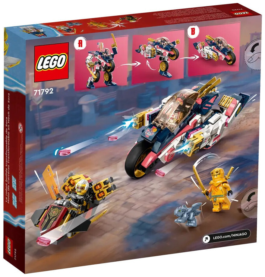 LEGO Ninjago Sora's Transforming Mech Bike Racer pentru 8+ Ani