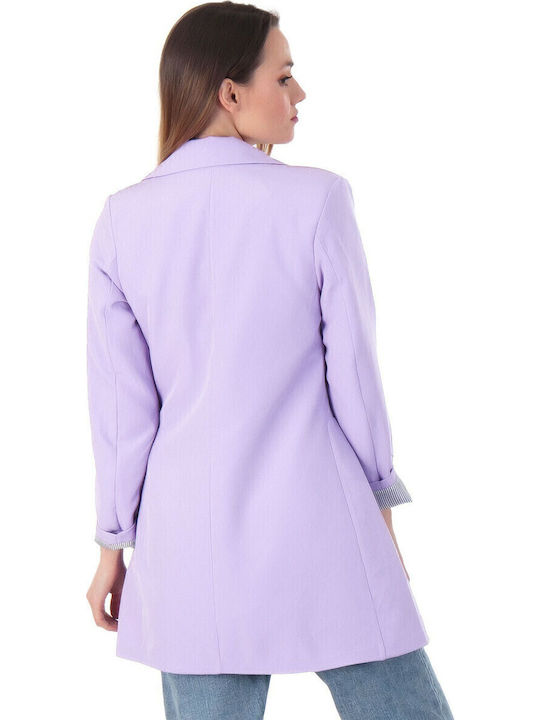 Silia D Long Women's Blazer Lilac