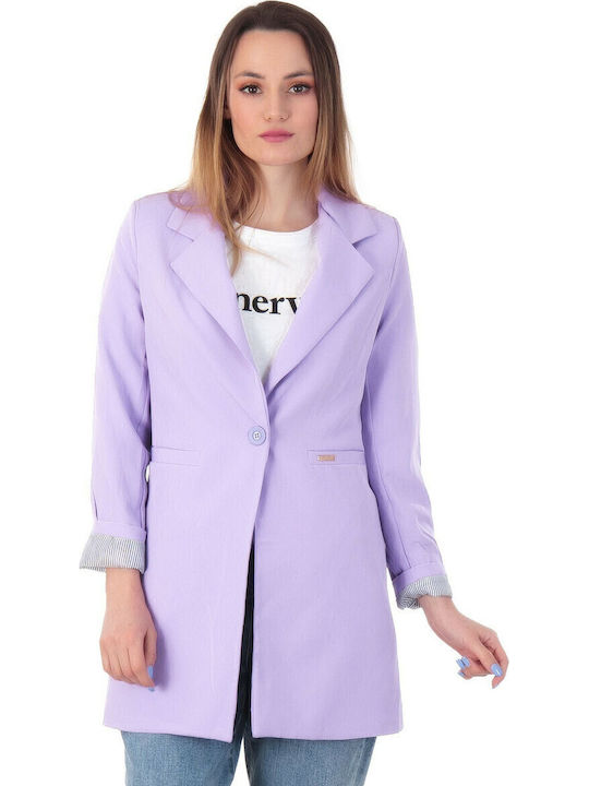 Silia D Long Women's Blazer Lilac