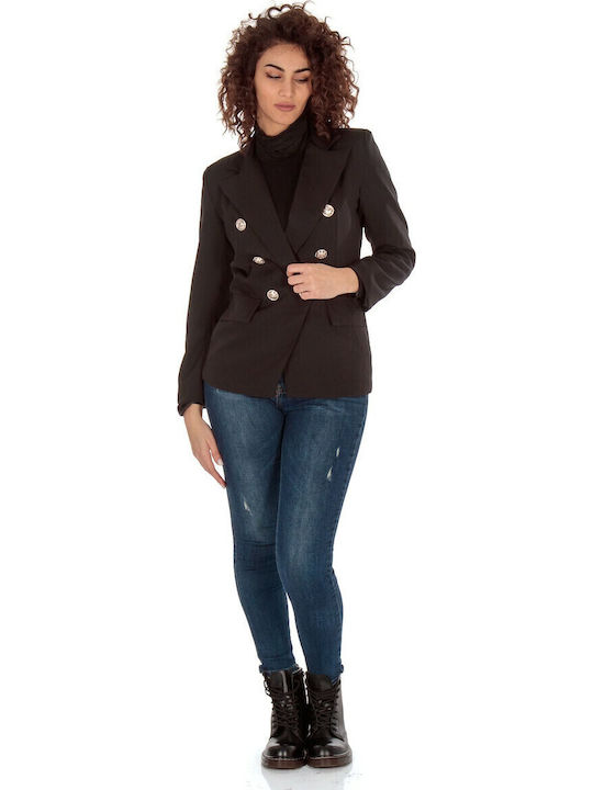 Silia D Women's Waisted Blazer Black