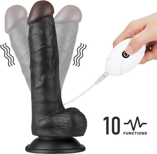 Lovetoy Easy Strapon Set Harness with Dildo 19cm and Vibration in Black Color